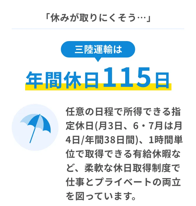 年間休日115日