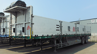 Flatbed Trailer with a High Rear Gate